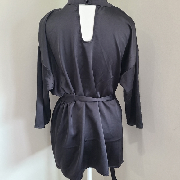 MAMALICIOUS MATERNITY SATIN TOP WITH LACE DETAIL - Picture 8 of 9